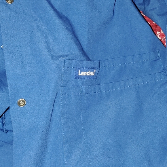 Landau SM Blue Button-Up Lab Jacket - Picture 3 of 4